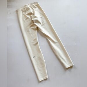 Alo Yoga High Waist Leggings Womens Size XXS  cream Athletic 028-B